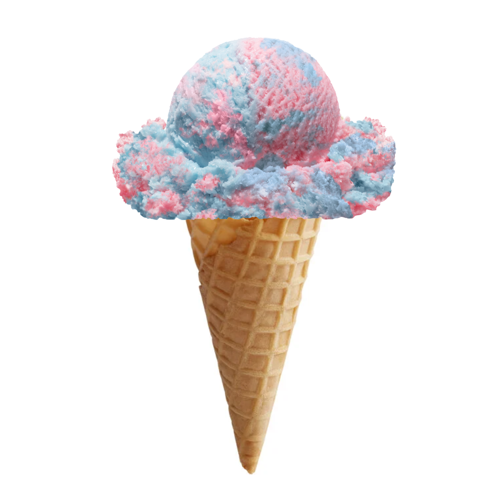 Cotton Candy Ice Cream Cone