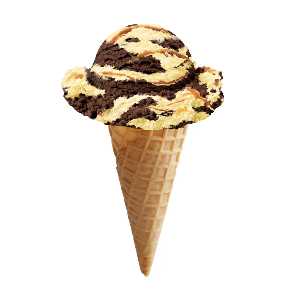 Midnight Caramel Ice Cream Cone