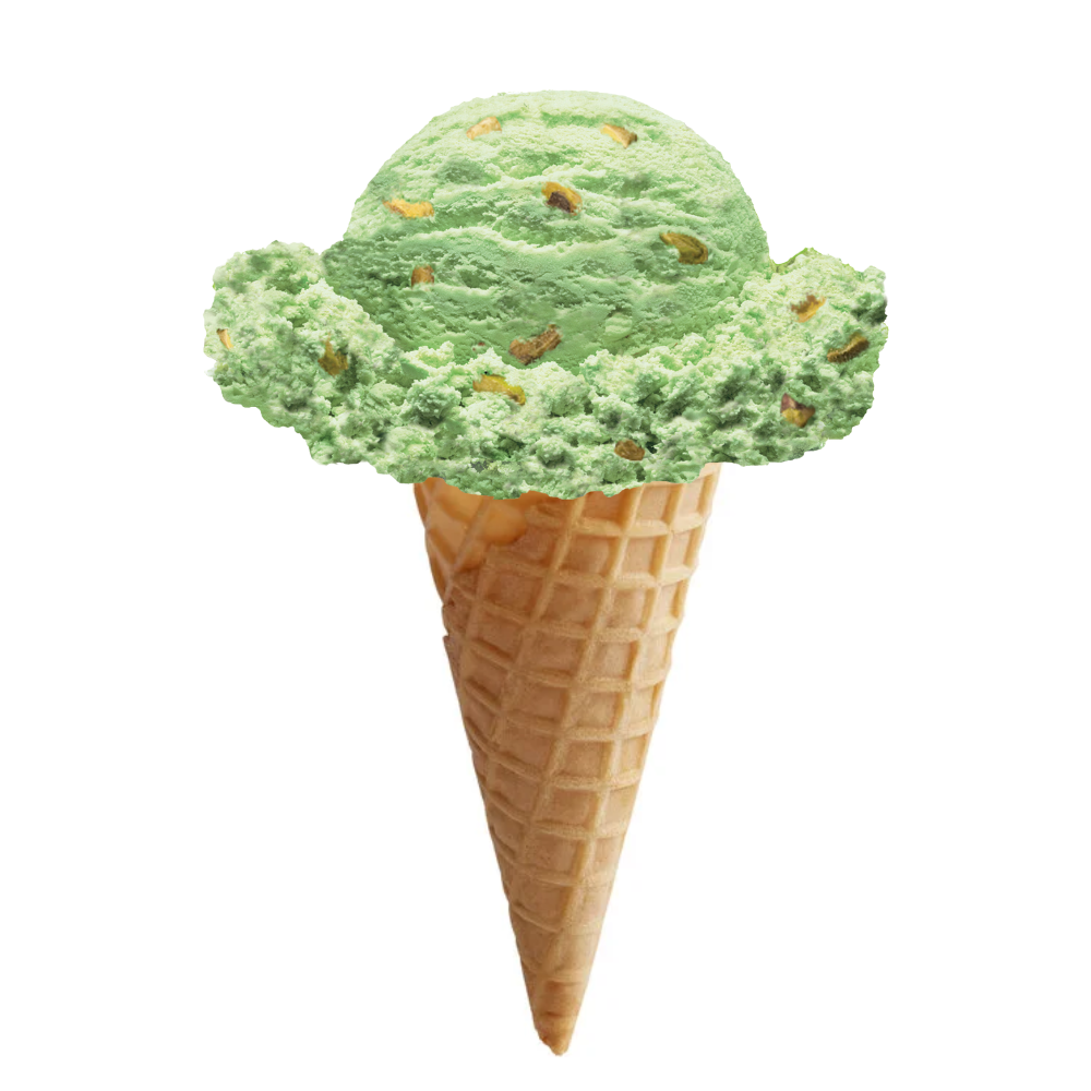 Pistachio Ice Cream Cone