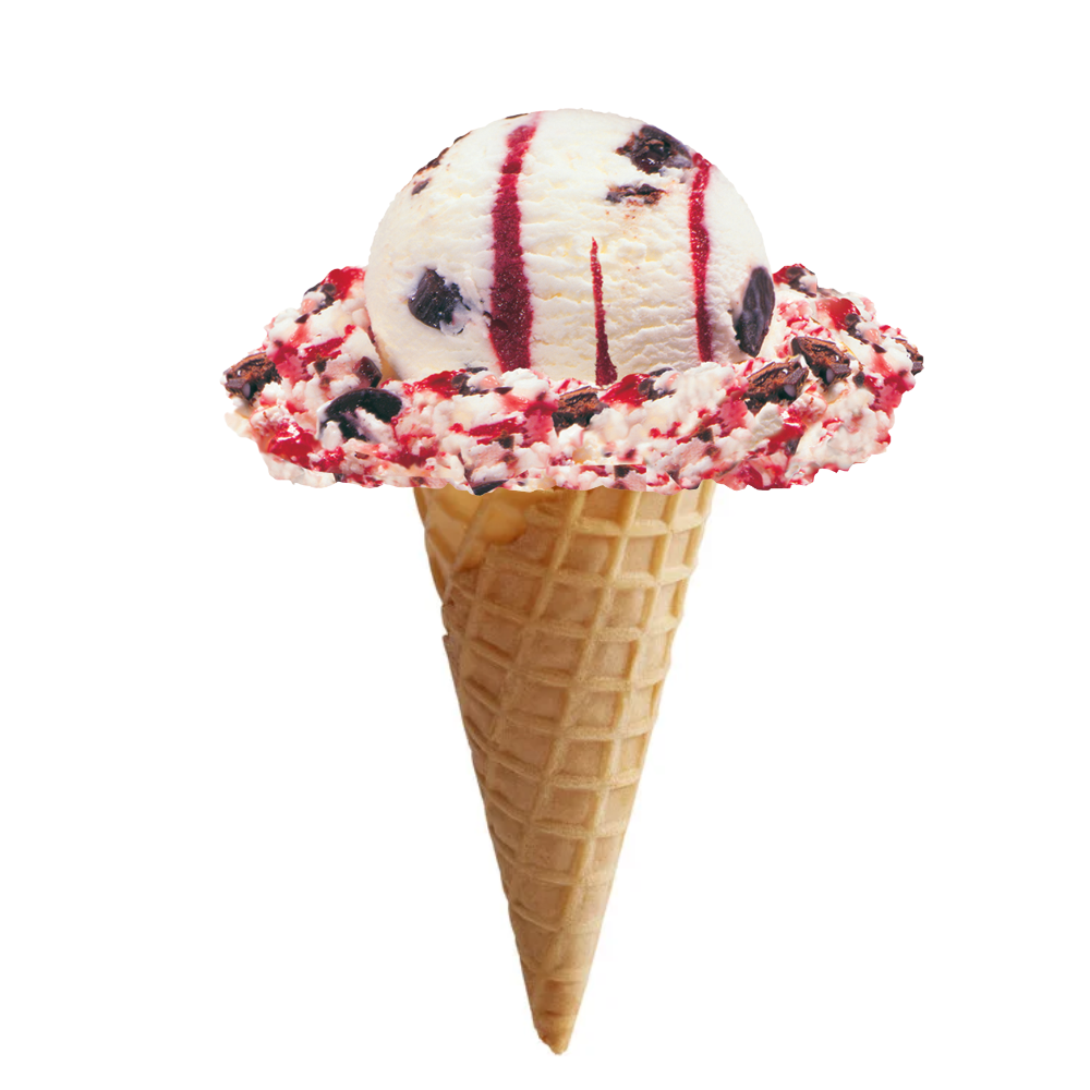 Raspberry Roadrunner Ice Cream Cone