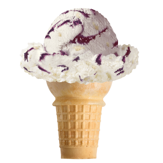 Blueberry Cheesecake Ice Cream Cone