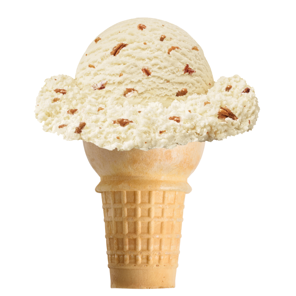 Butter Pecan Ice Cream Cone