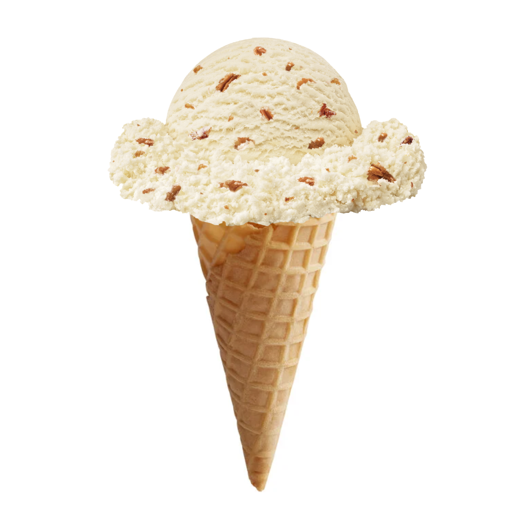 Butter Pecan Ice Cream Cone