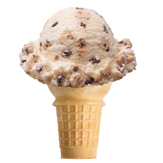 Chocolate Chip Cookie Dough Ice Cream Cone