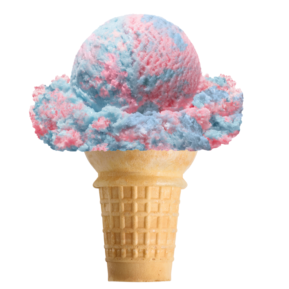 Cotton Candy Ice Cream Cone