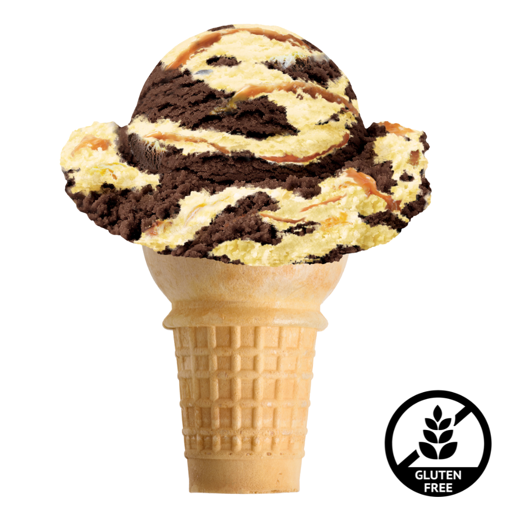 Midnight Caramel Ice Cream Cone