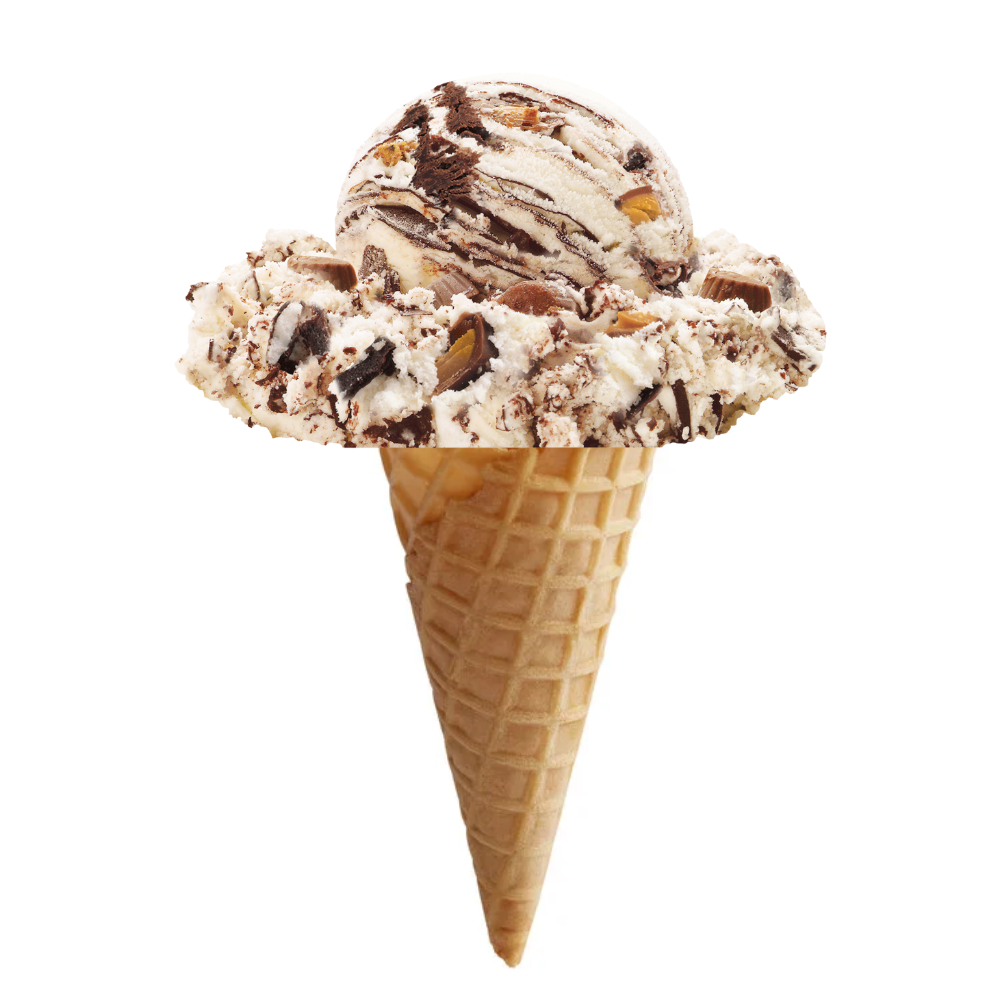 Moose Tracks Ice Cream Cone