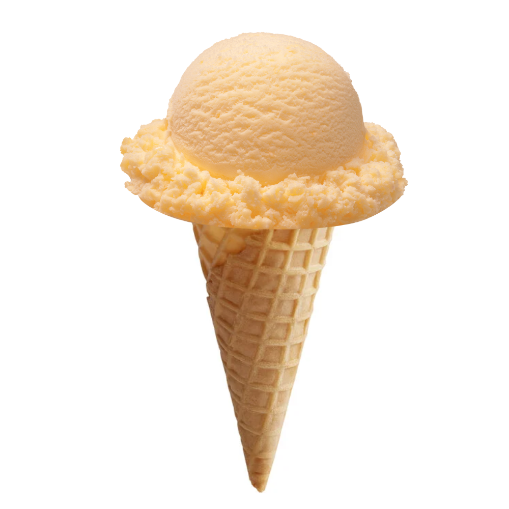 Orange Sherbet Ice Cream Cone