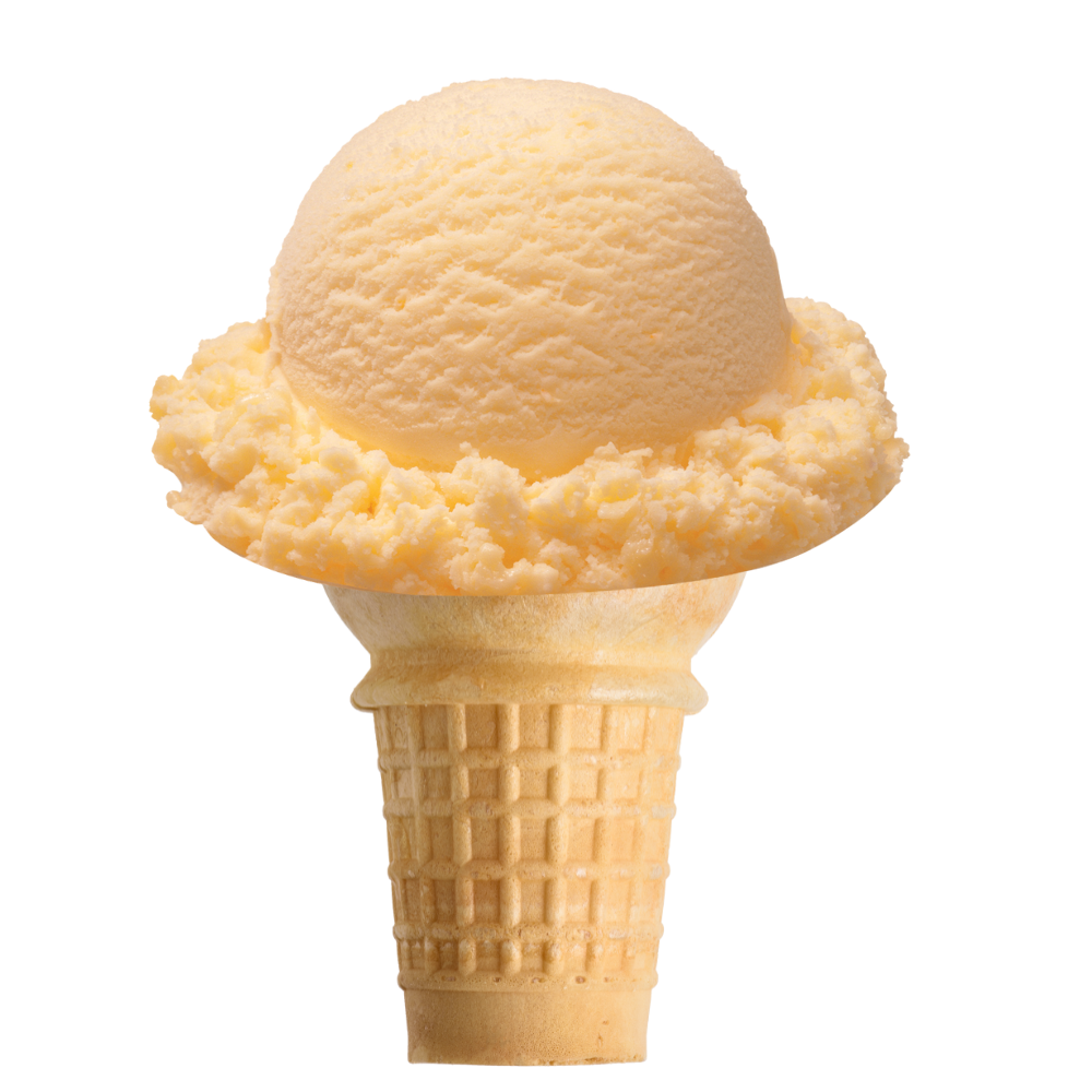 Orange Sherbet Ice Cream Cone