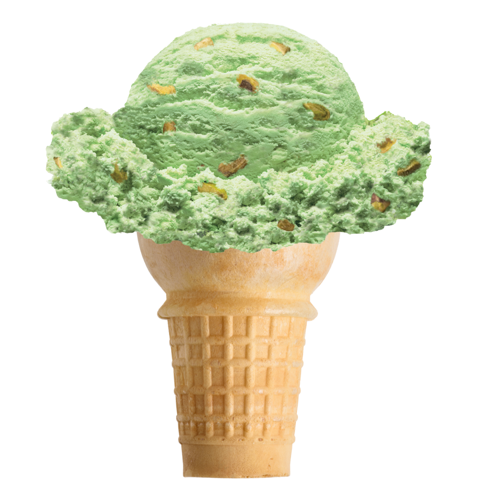 Pistachio Ice Cream Cone