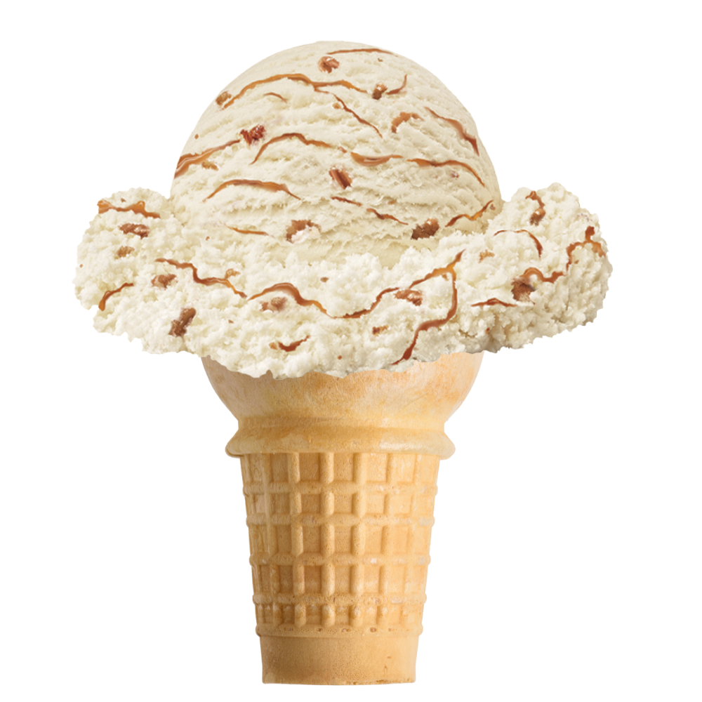 Praline Pecan Ice Cream Cone