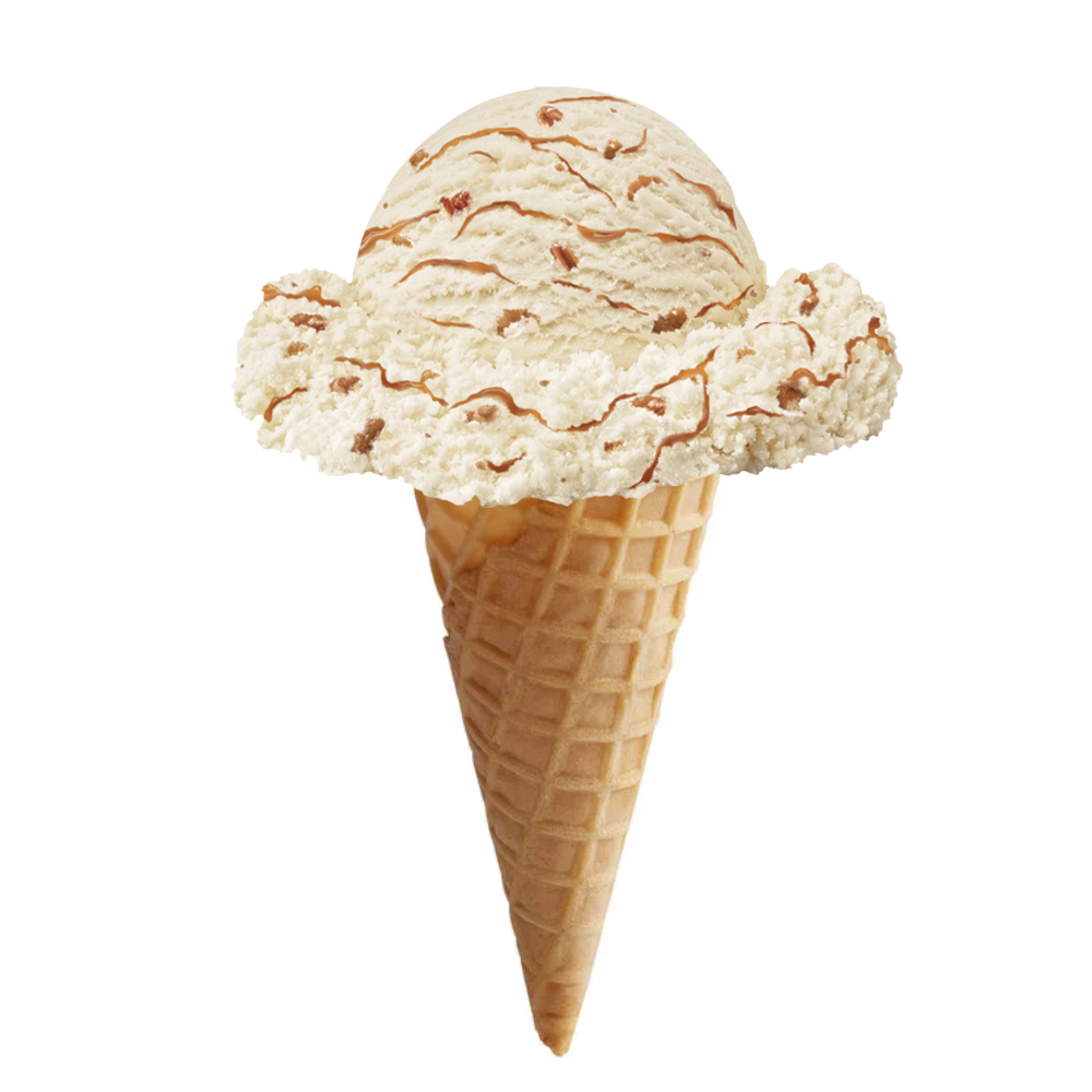 Praline Pecan Ice Cream Cone