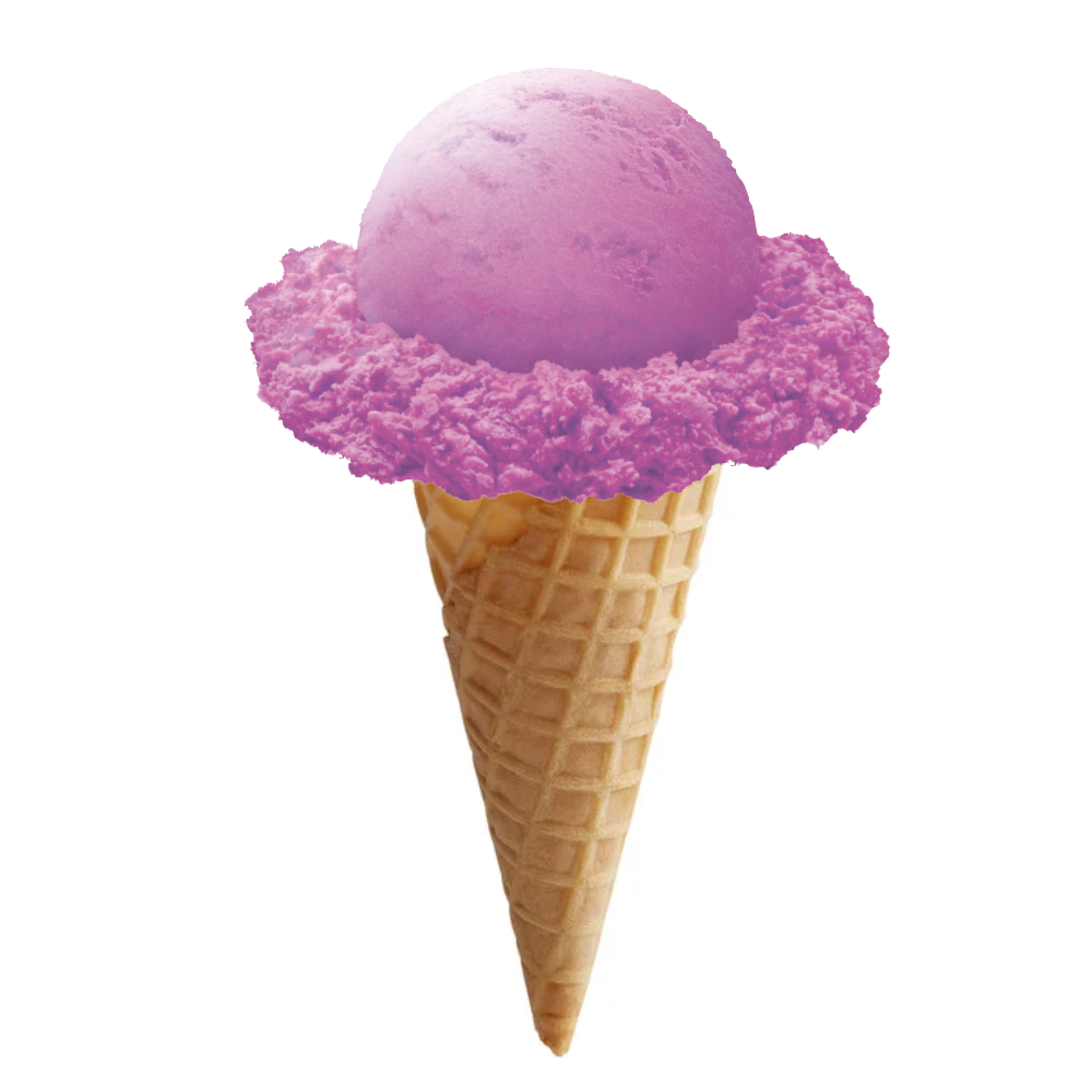 Raspberry sherbet Ice Cream Cone