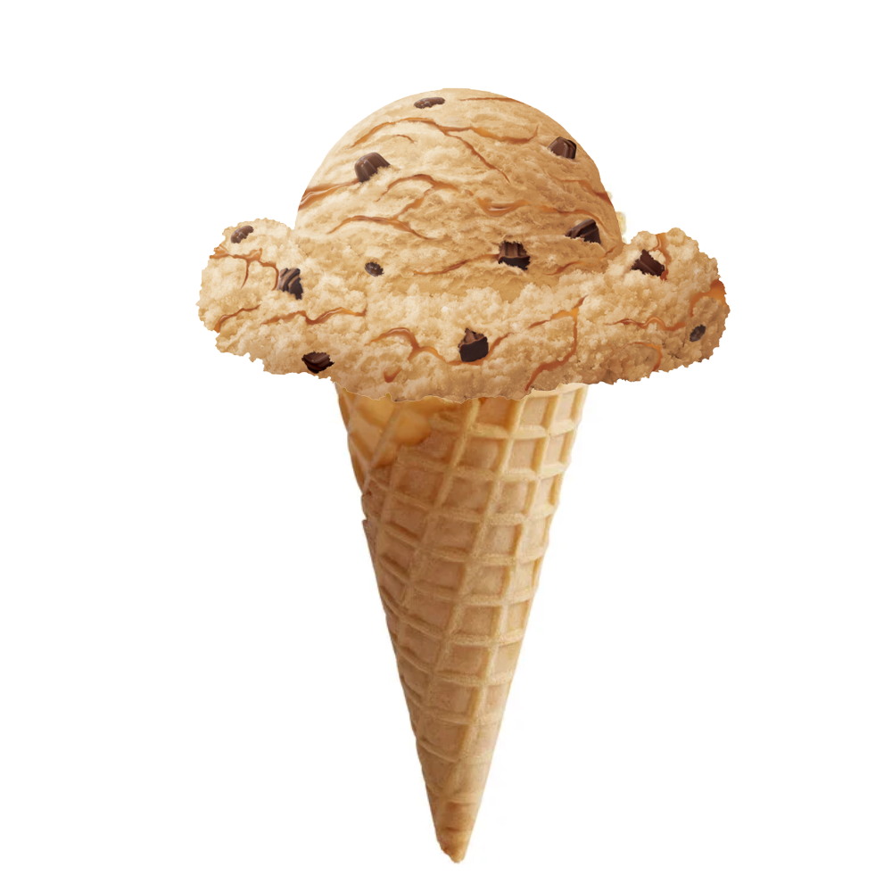 Salty Caramel Truffle Ice Cream Cone