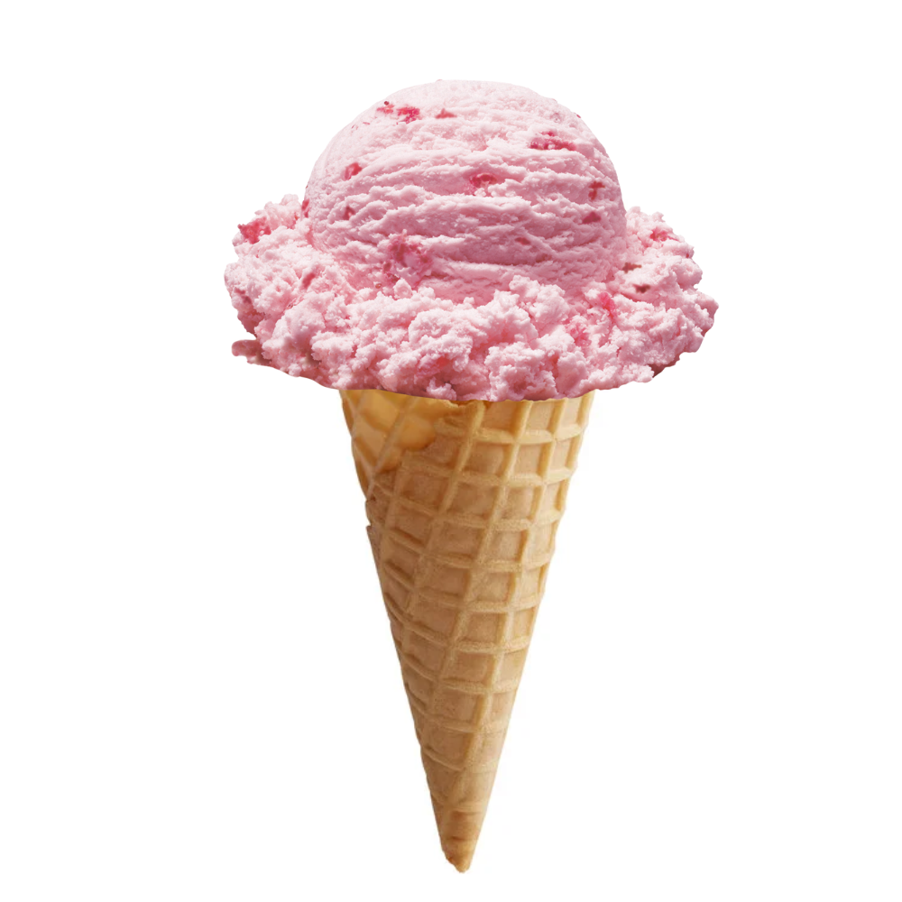 Strawberry Ice Cream Cone