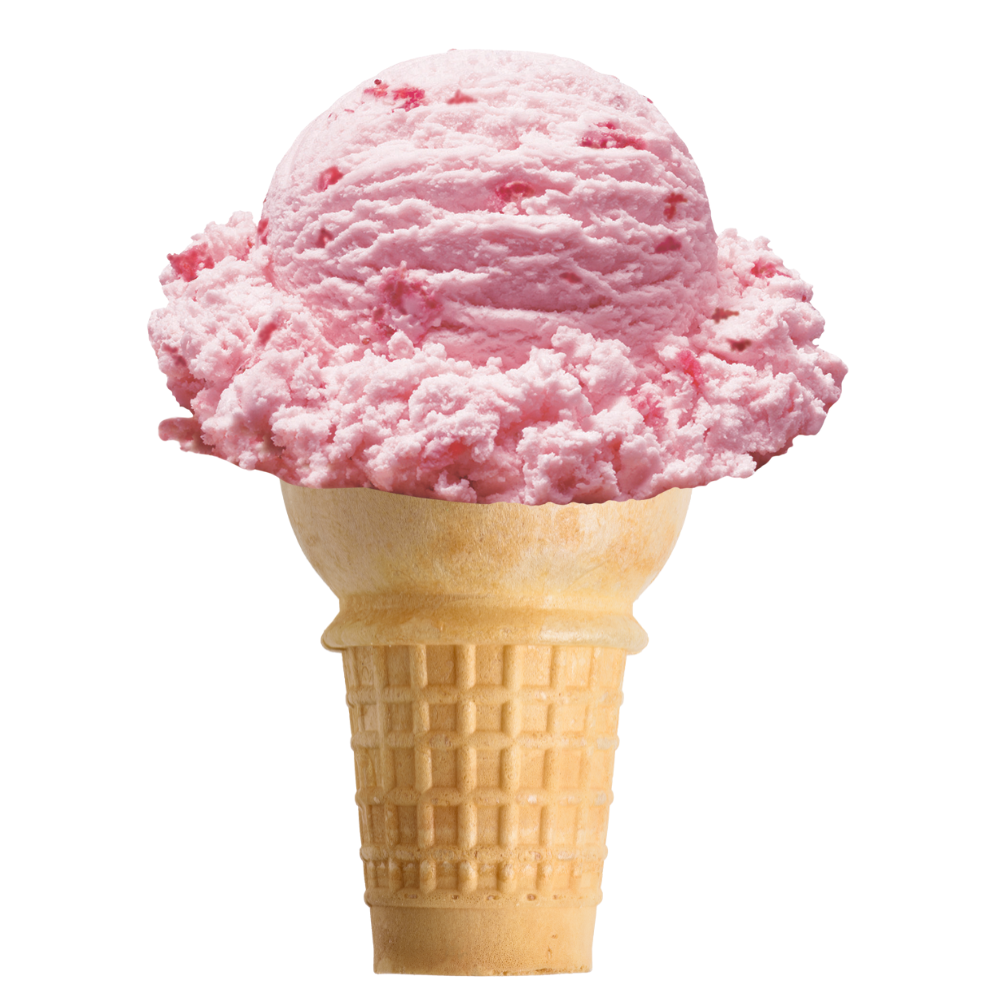 Strawberry Ice Cream Cone